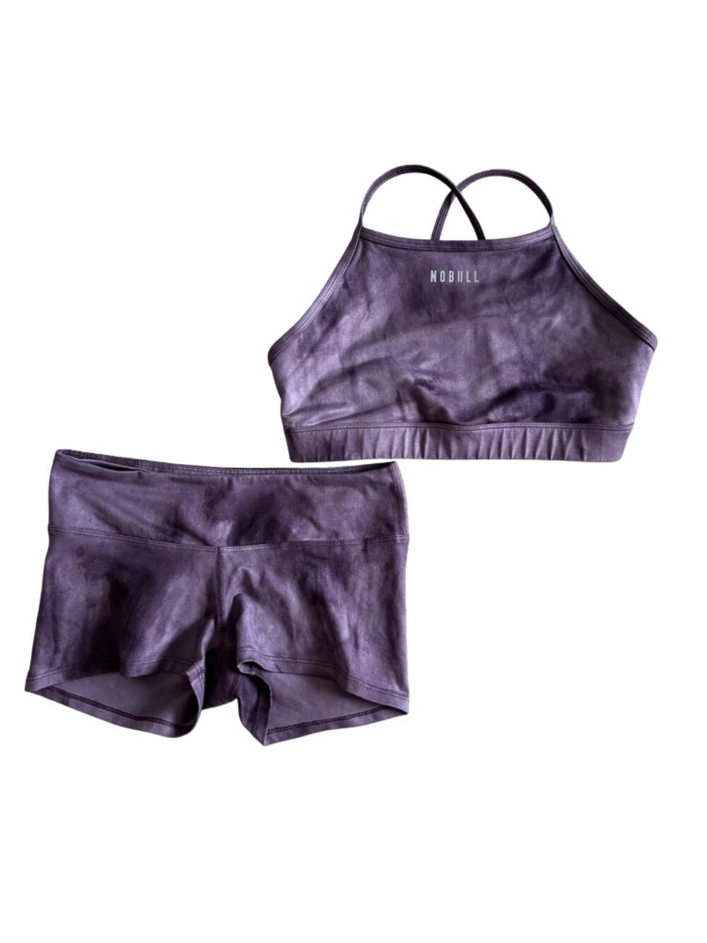 Nobull Women's Sz S Sports Bra & Shorts Set Purple Activewear